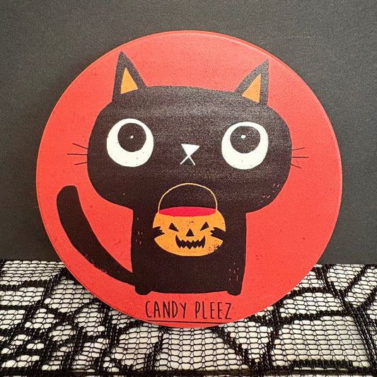Ceramic Halloween Coaster with Cork Bottom︱Cat Style︱Little Extras